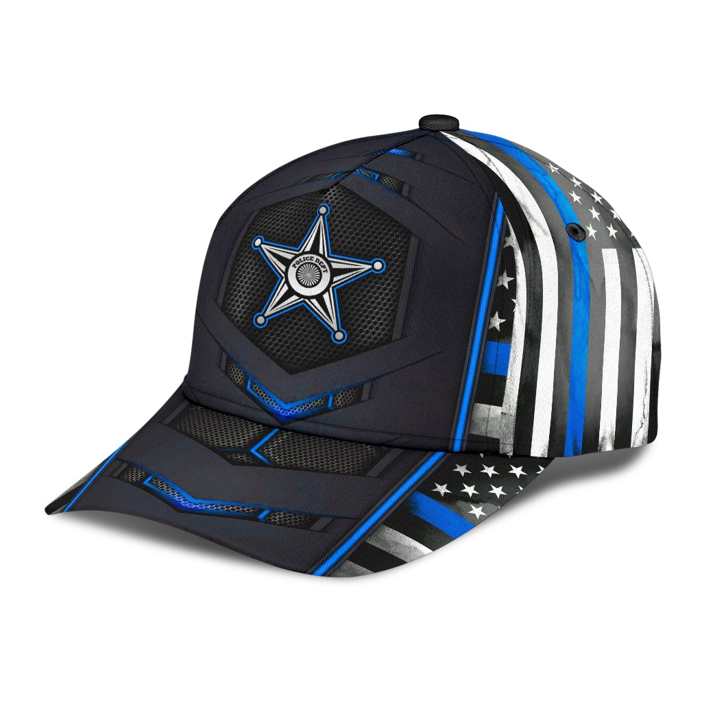 Blue Star Flag Police Support Style – Classic Cap