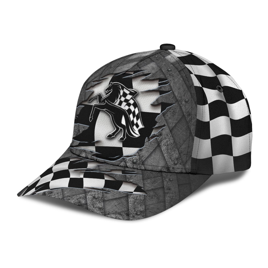 Horse Racing Black Style Speed Theme – Classic Cap