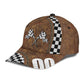 Custom Racing Leather Personalized Number – Classic Cap