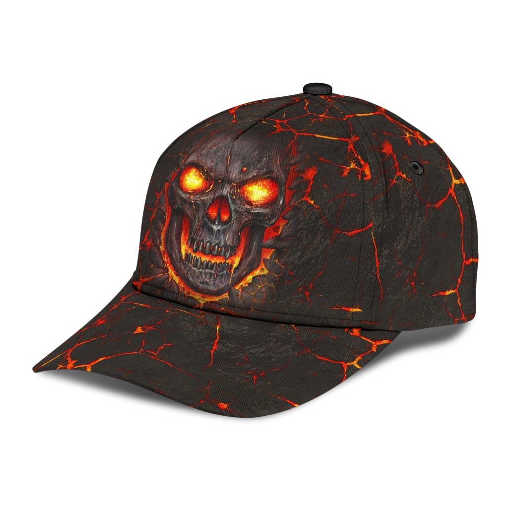 Skull Lava Fire Effect Design – Classic Cap