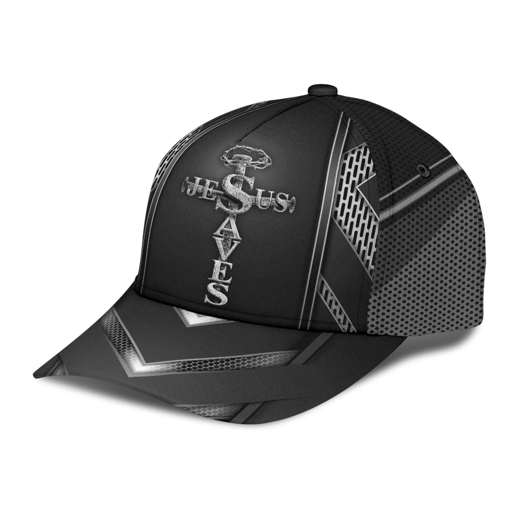 Jesus Saves Cross Black Faith Style – Classic Cap