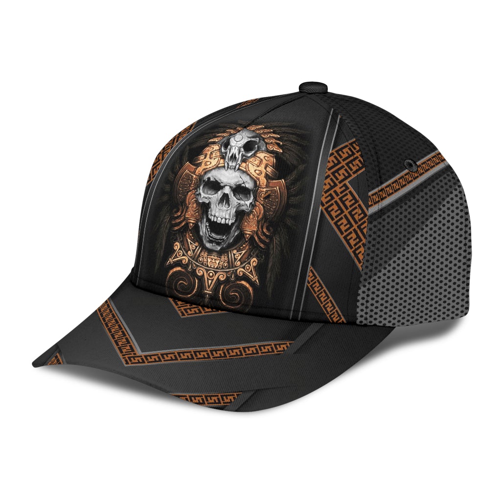 Skull Ancient Greek Pattern – Classic Cap