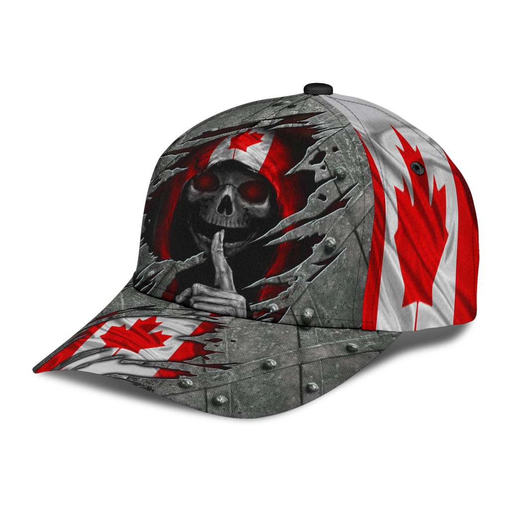 Skull Canada Flag Vibes – Classic Cap