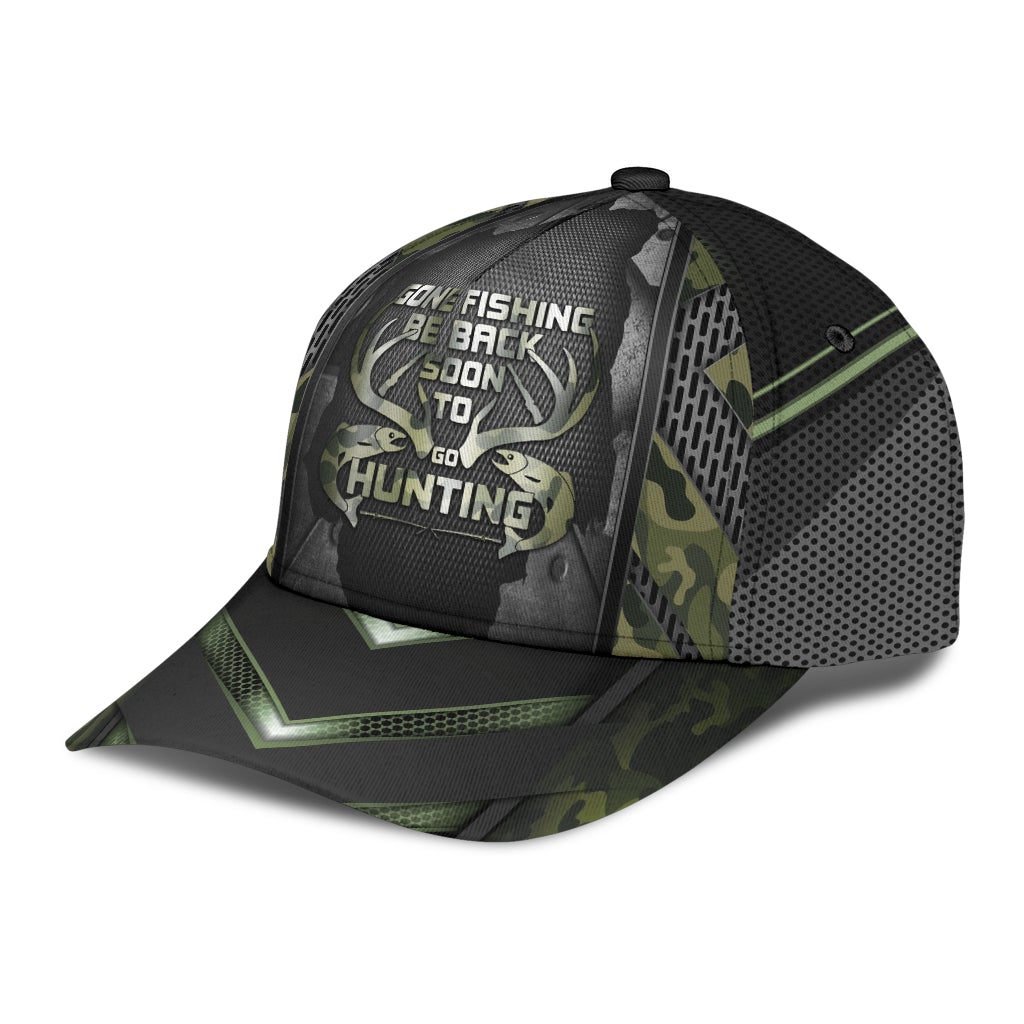 Gone Fishing Back To Hunting – Classic Cap