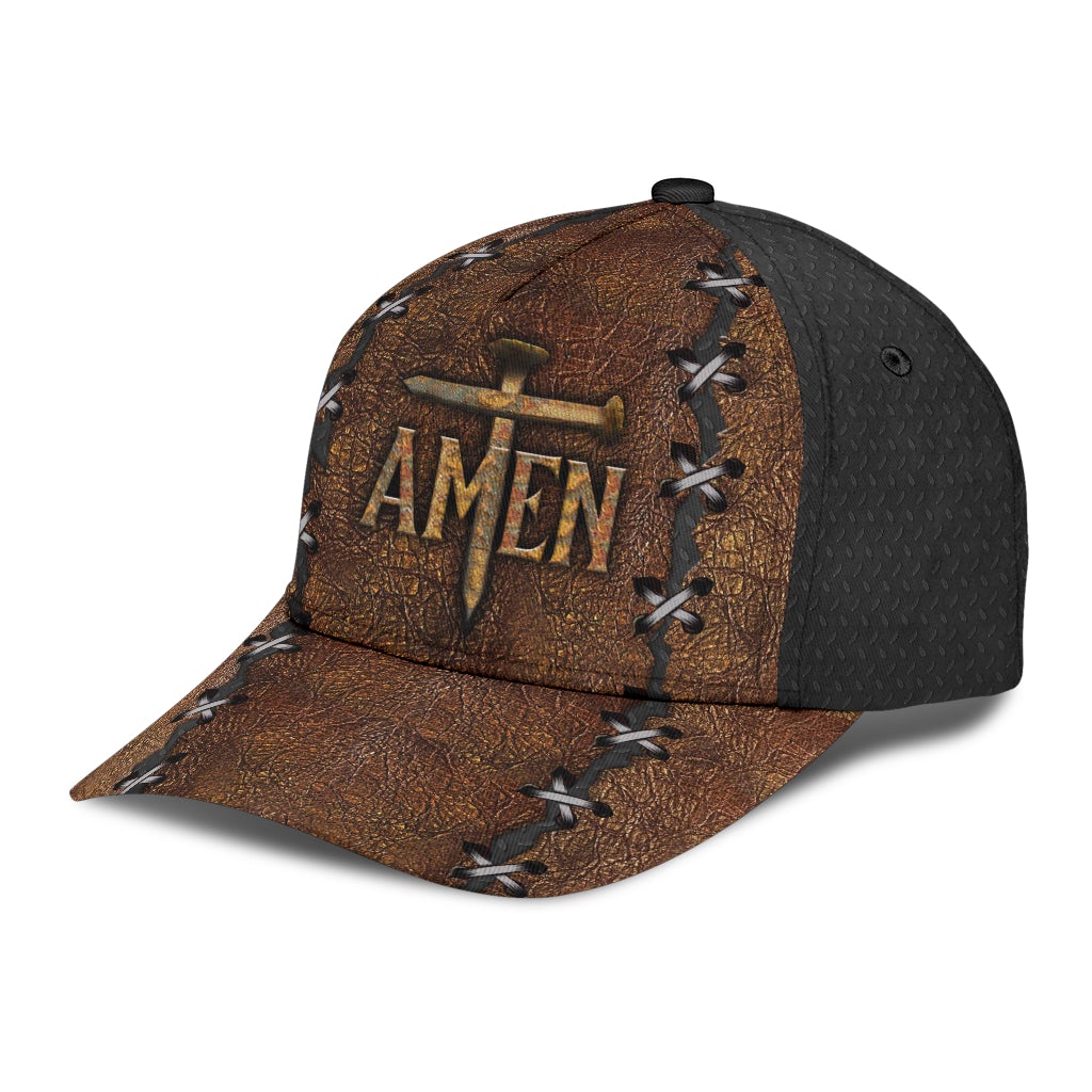 Believe In Jesus Amen Cross Faith Style – Classic Cap