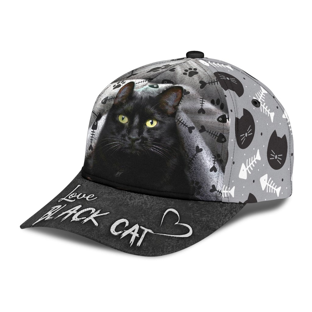 Love Black Cat Pet Lover Style – Classic Cap