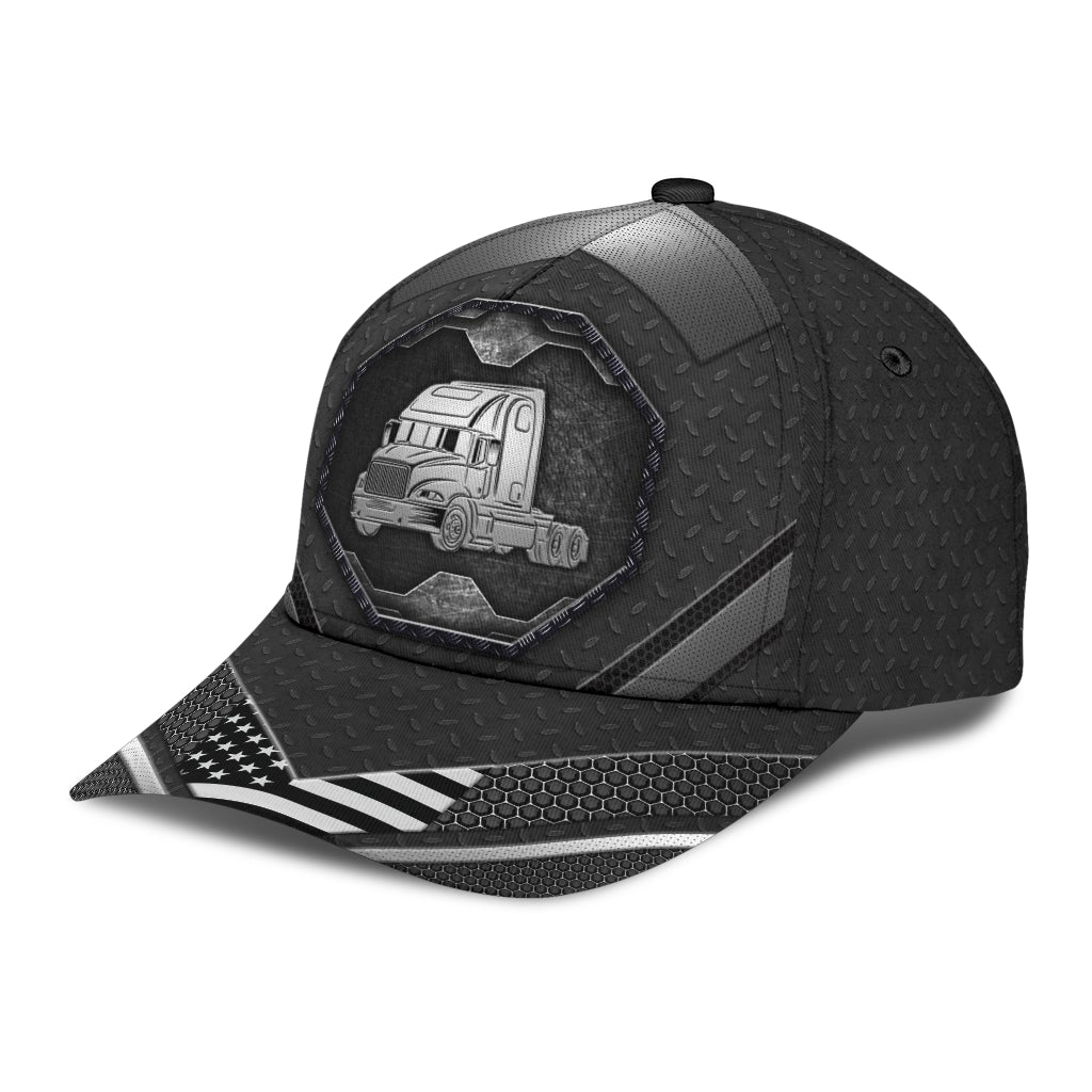 Metal Pattern Trucker Workwear Style – Classic Cap