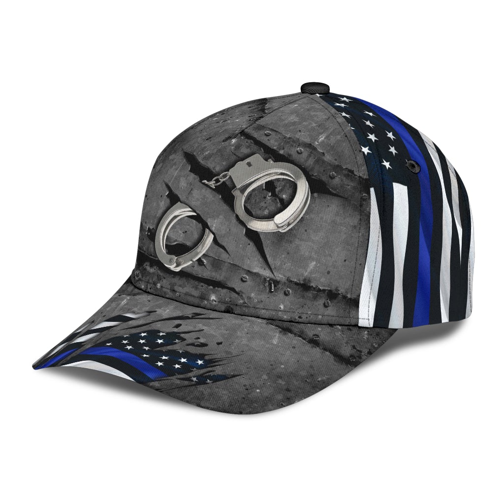Back The Blue Crack US Flag Police – Classic Cap