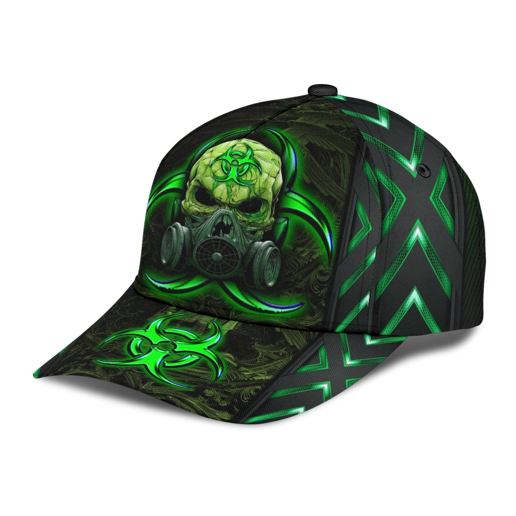 Skull Biohazard Mask Green – Classic Cap