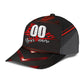 Custom Red Checked Racing Personalized Name Number – Classic Cap