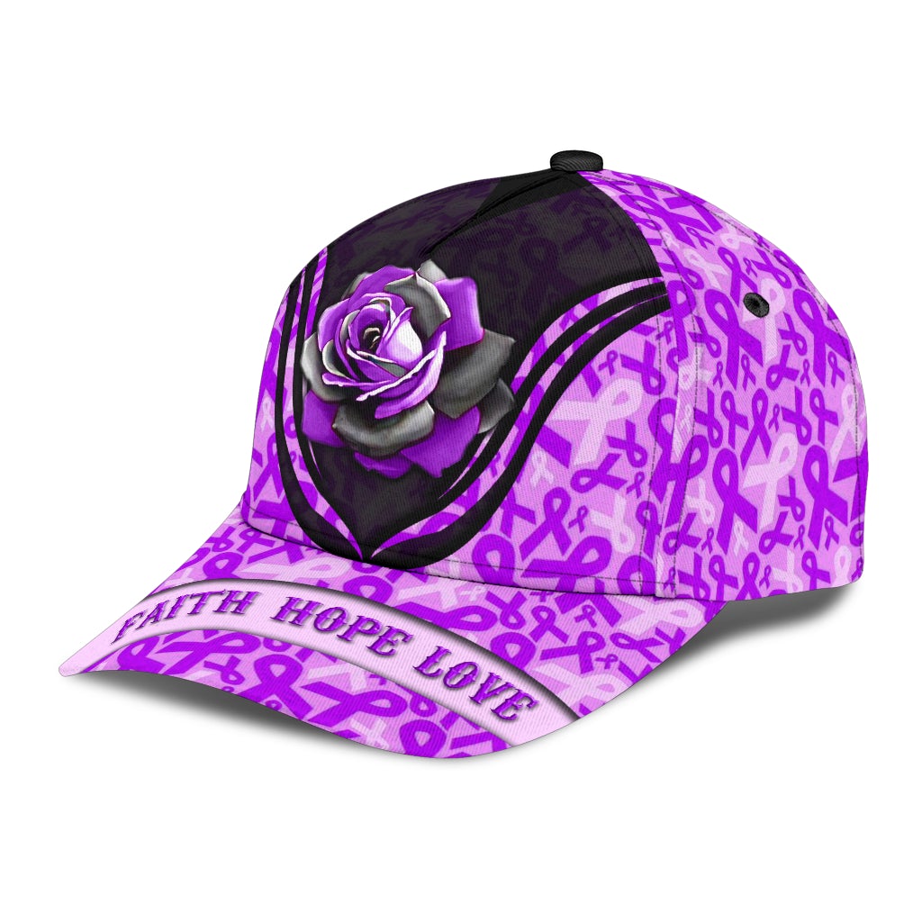 Fibromyalgia Awareness Rose Support Style – Classic Cap