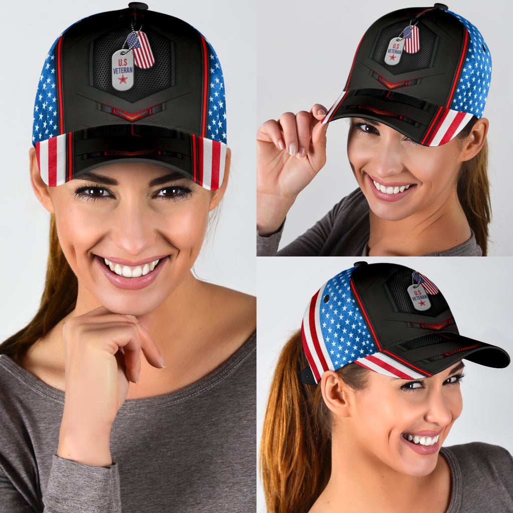 US Veteran Flag Carbon – Classic Cap