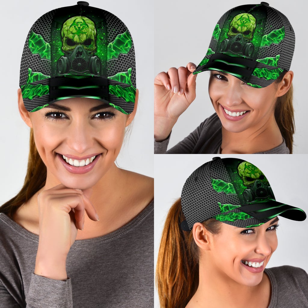Green Skull Electric Pattern – Classic Cap