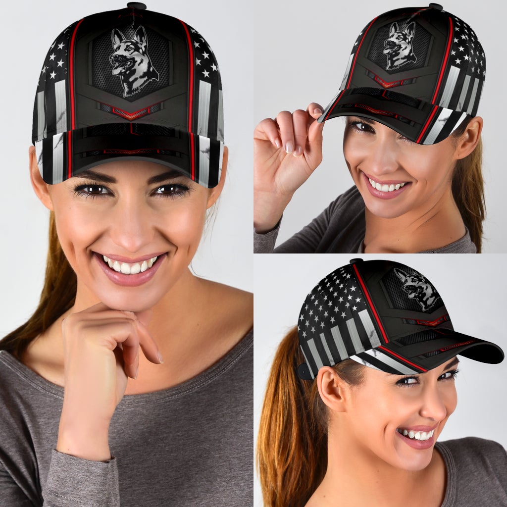 German Shepherd Red Flag Carbon – Classic Cap