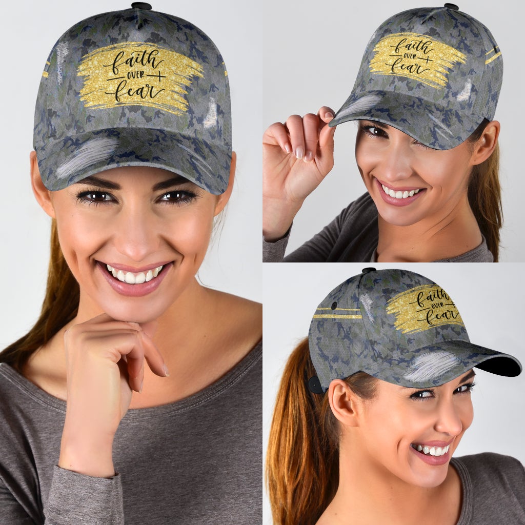 Faith Over Fear Camo Vibes – Classic Cap