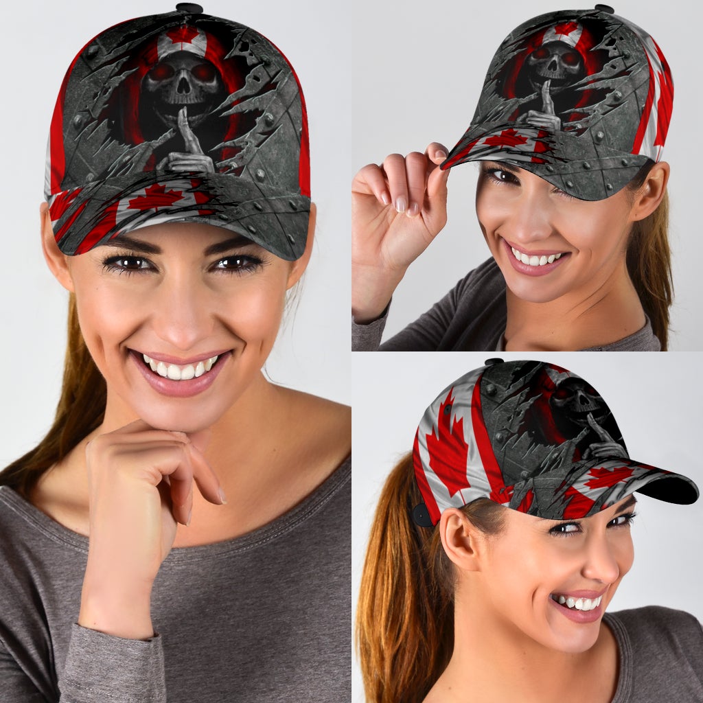 Skull Canada Flag Vibes – Classic Cap