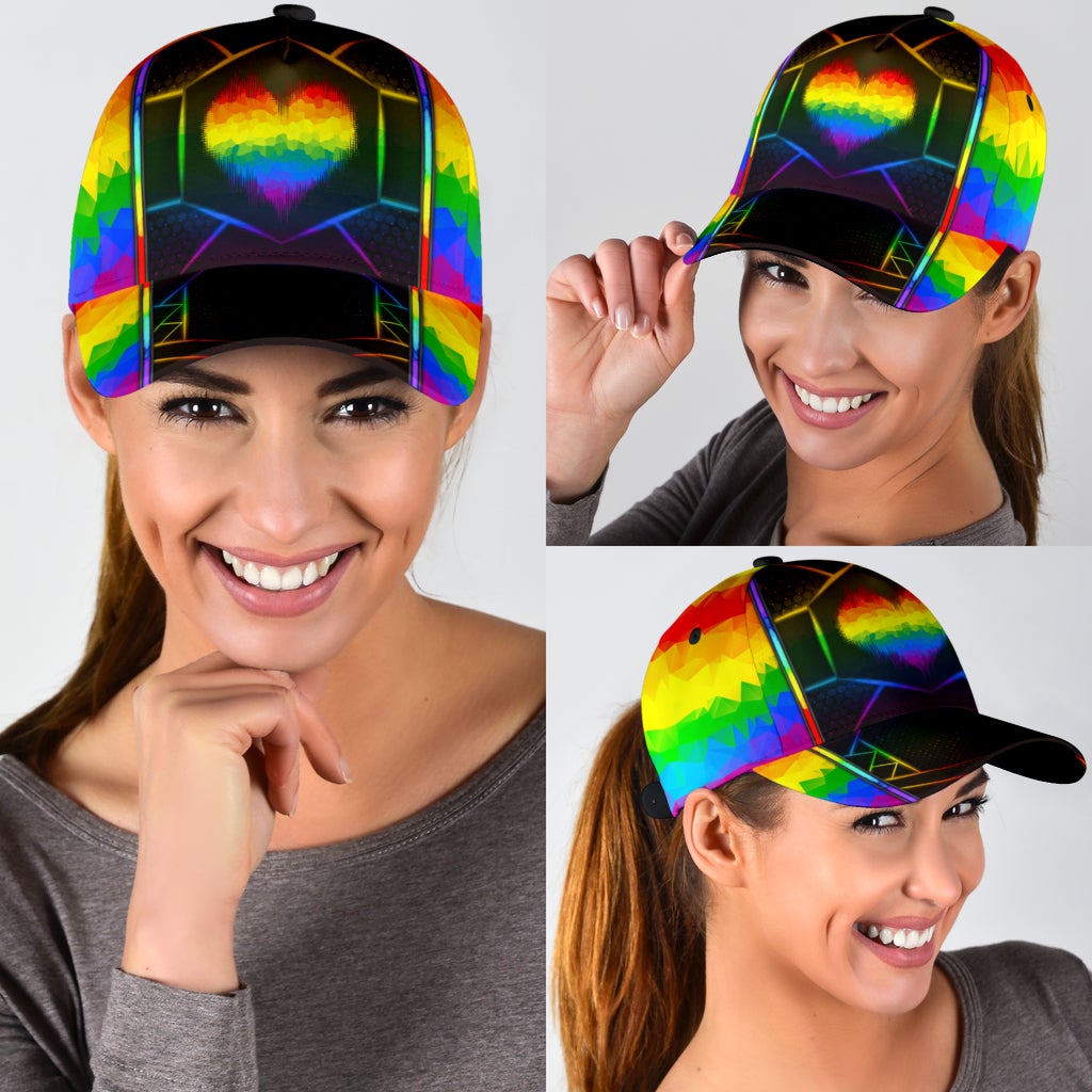 LGBT Heart Polygon Pride Symbol Style – Classic Cap