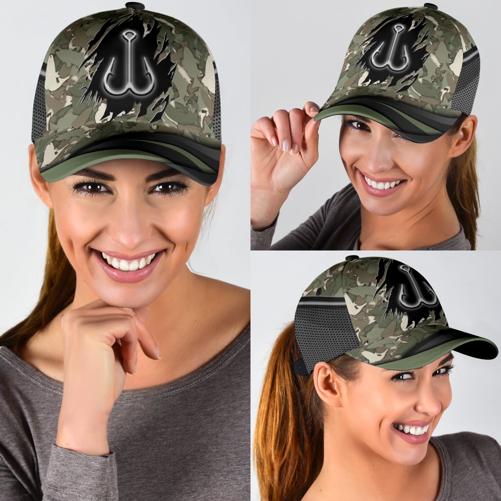 Fishing Camo Pattern Outdoor Style – Classic Cap