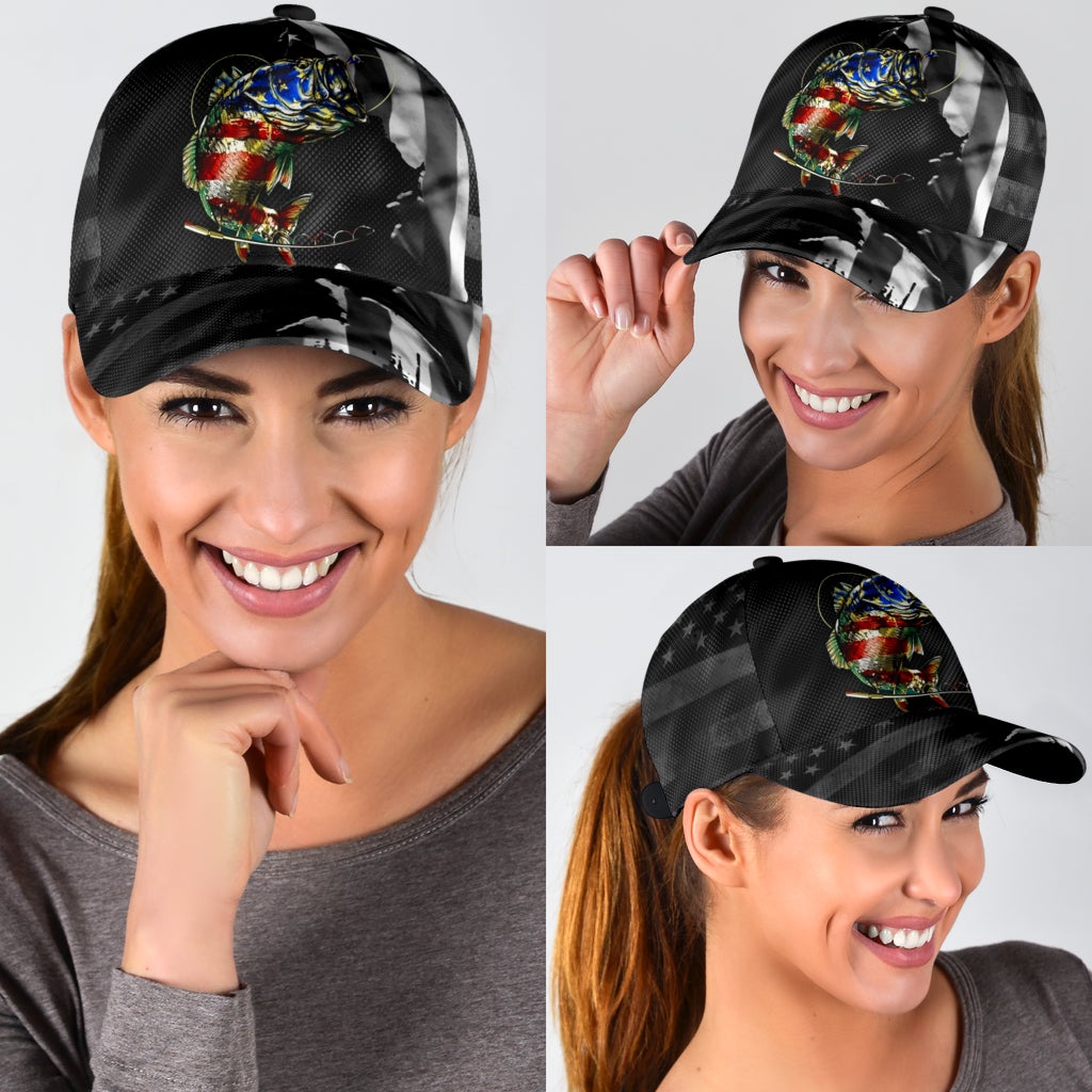 Fishing American Flag Outdoor Style – Classic Cap