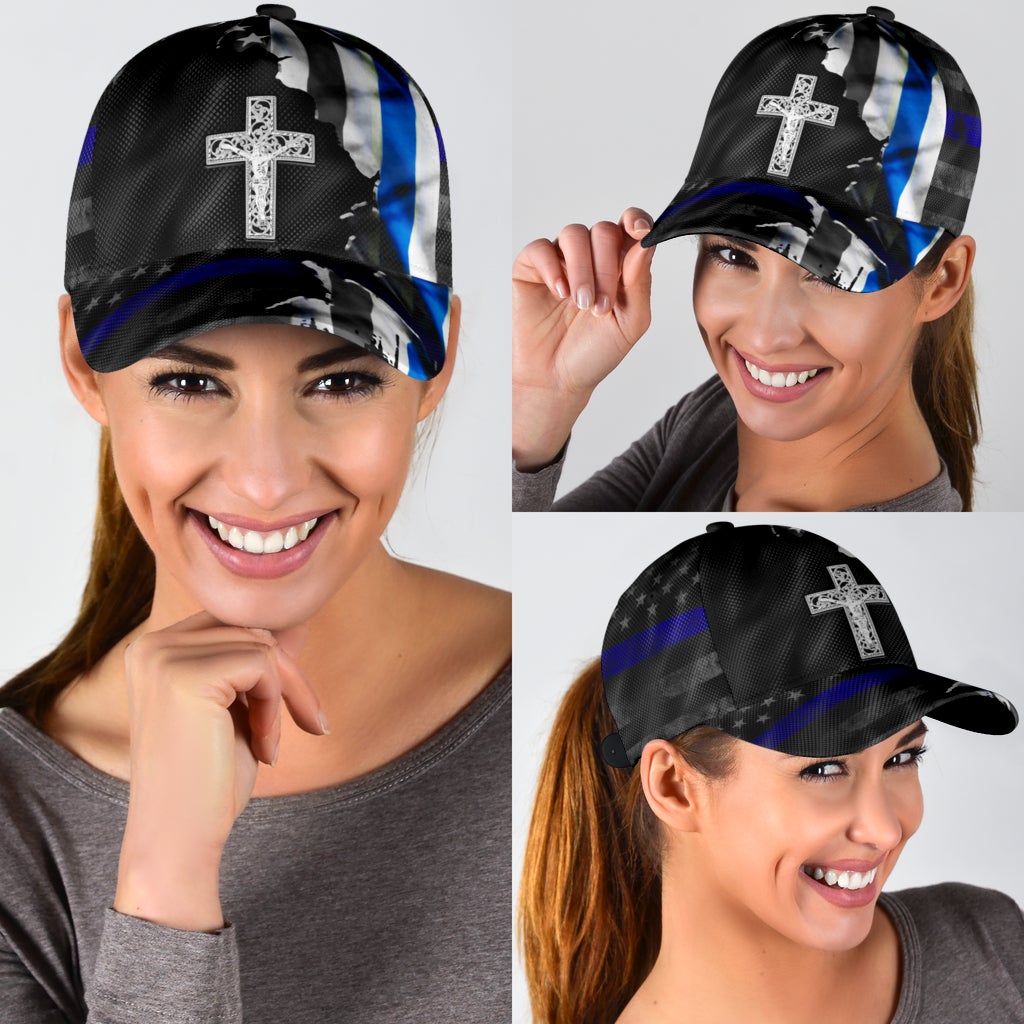 Blue Flag Faith Cross – Classic Cap