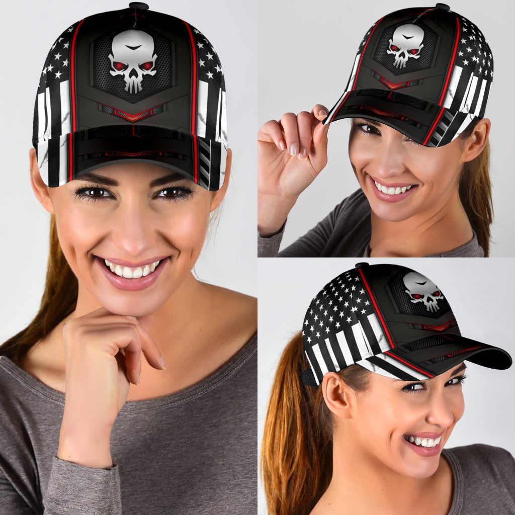 Skull Red Flag Carbon American – Classic Cap