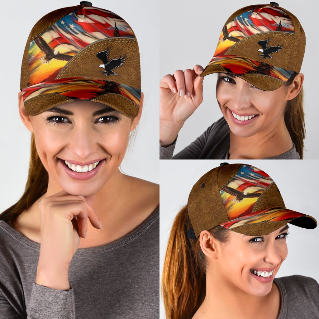 Eagle Love American Leather Pattern – Classic Cap