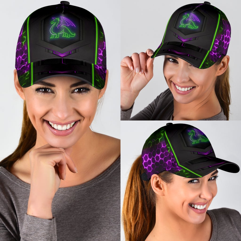 Dragon Neon Fantasy Glow Style – Classic Cap