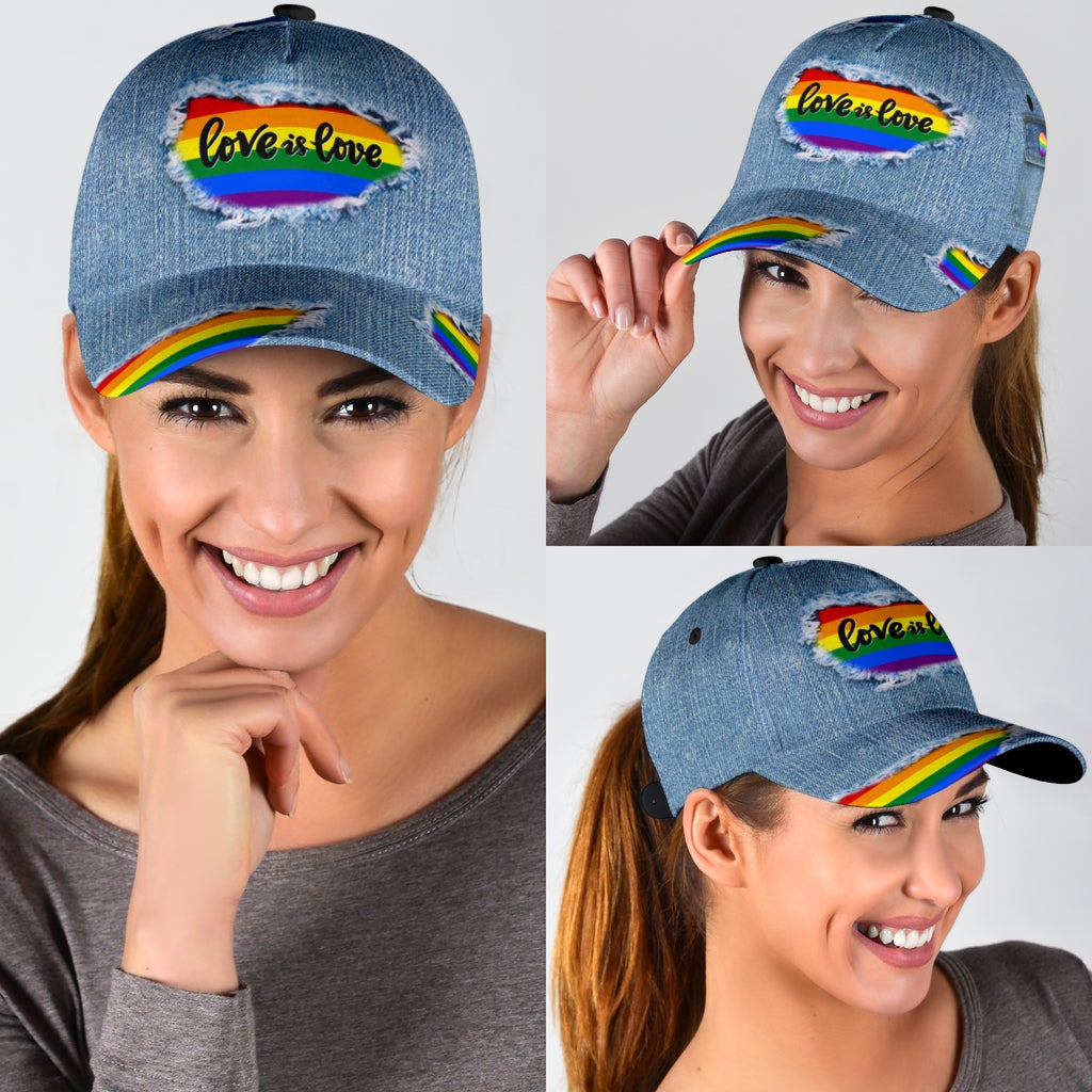 Love Is Love Jean Pride Pattern – Classic Cap