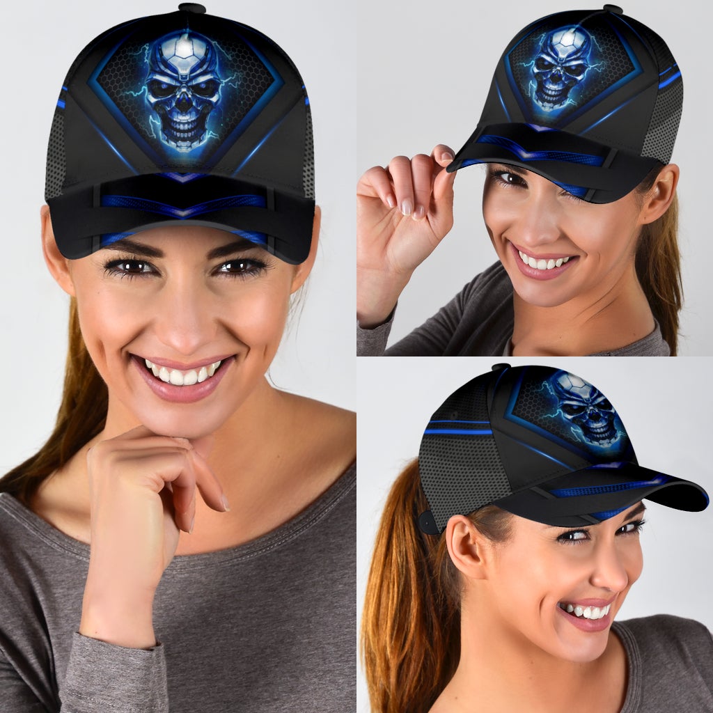 Skull Blue Pattern Style – Classic Cap