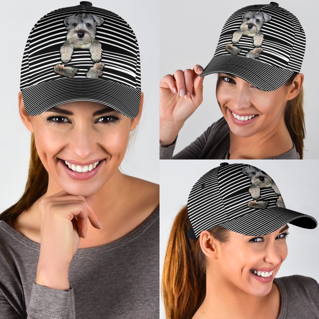 Schnauzer Says Hi Cute Dog Style – Classic Cap