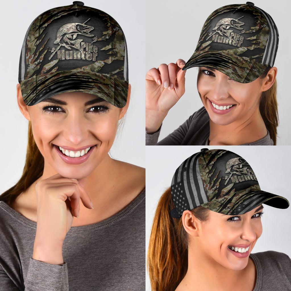 Fishing Pike Hunter Hunting Classic Cap