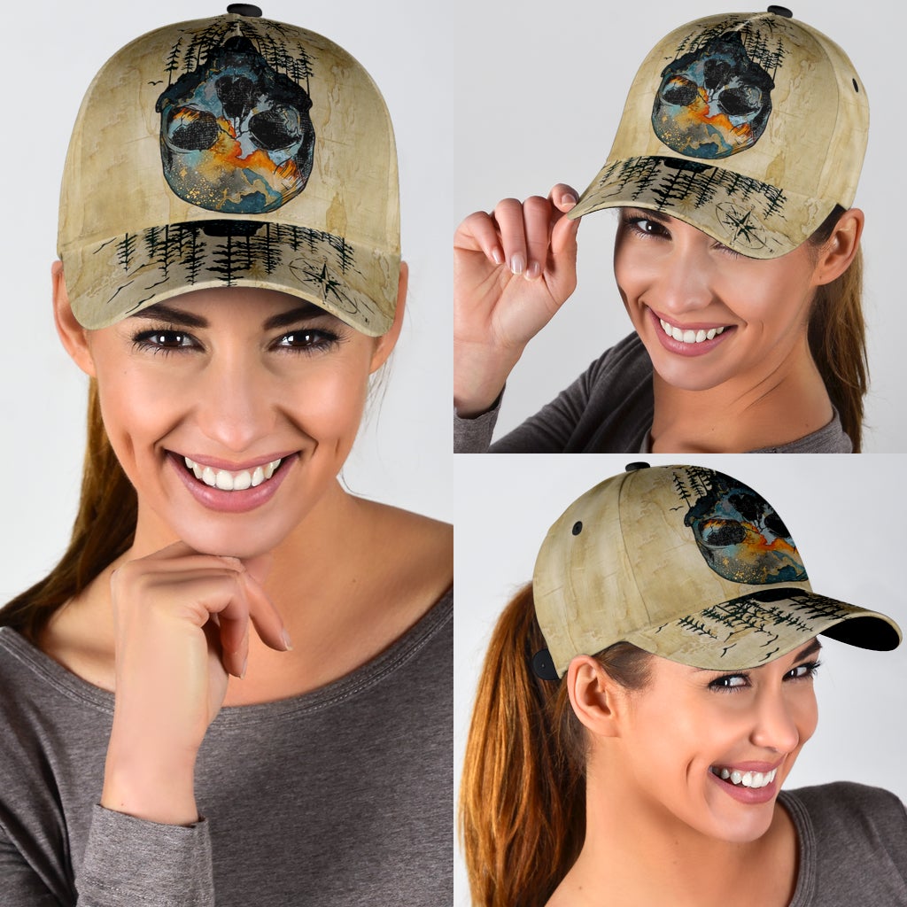 Skull Into The Forest Nature Dark Style – Classic Cap