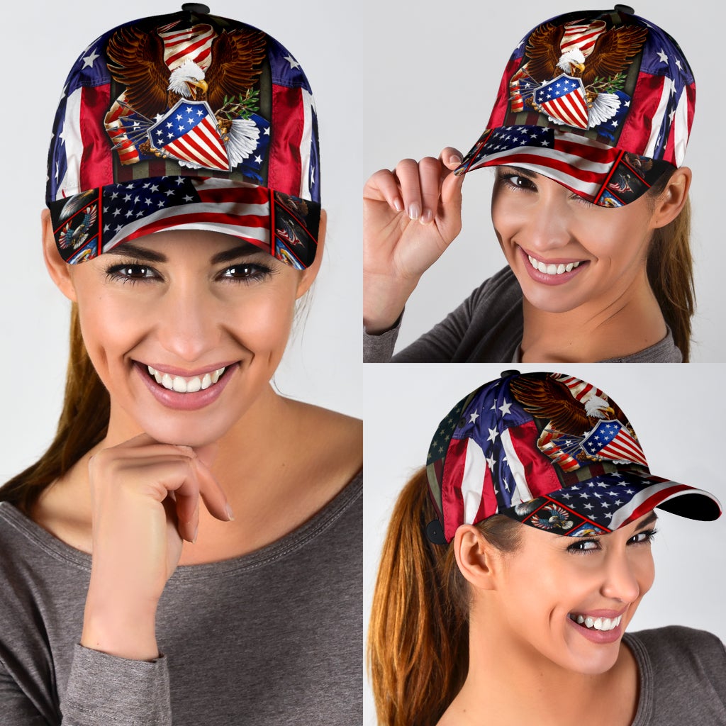 Eagle American Flag Patriotic Style – Classic Cap