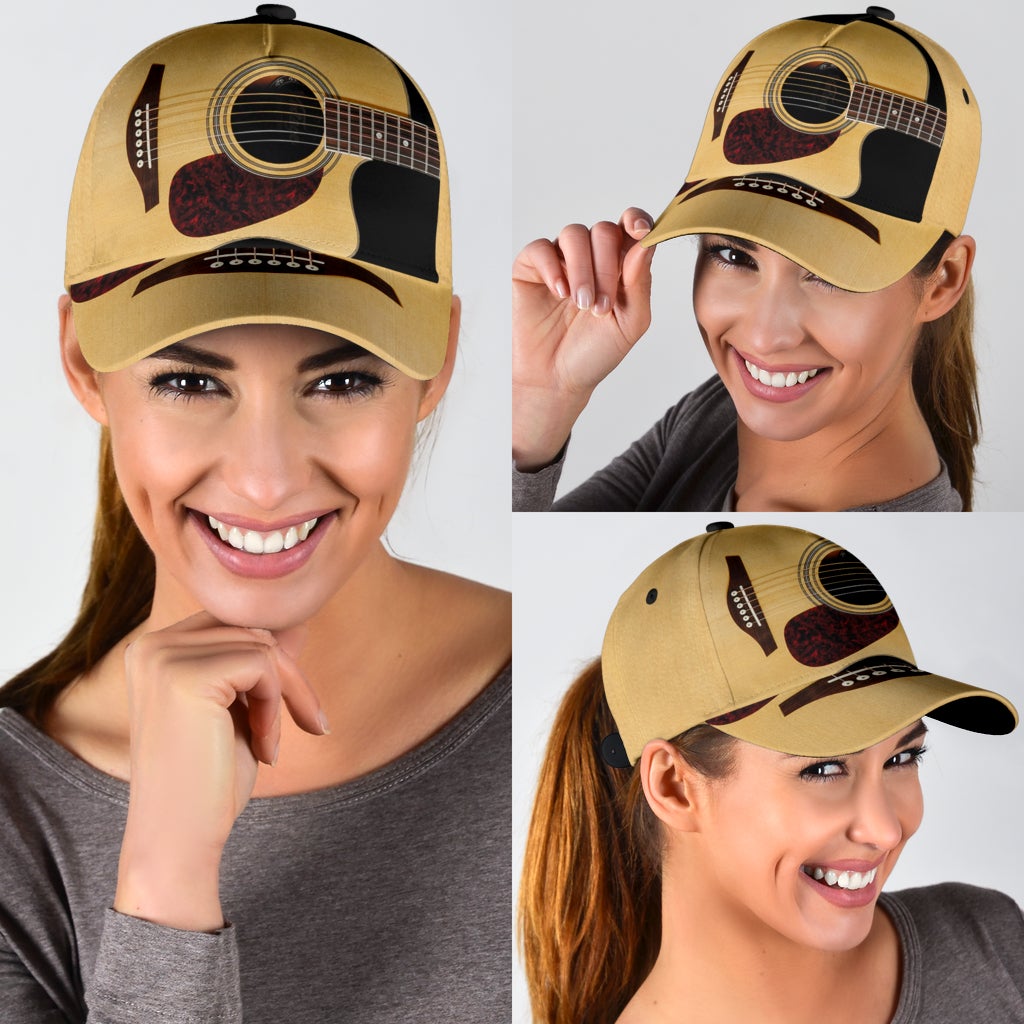 Wood Guitar Acoustic Music Style – Classic Cap