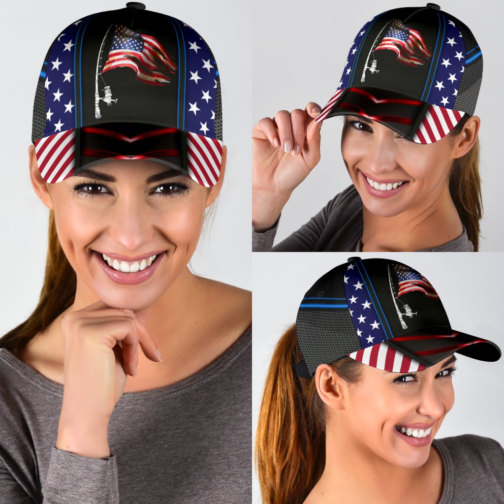 Fishing Proud American Flag – Classic Cap