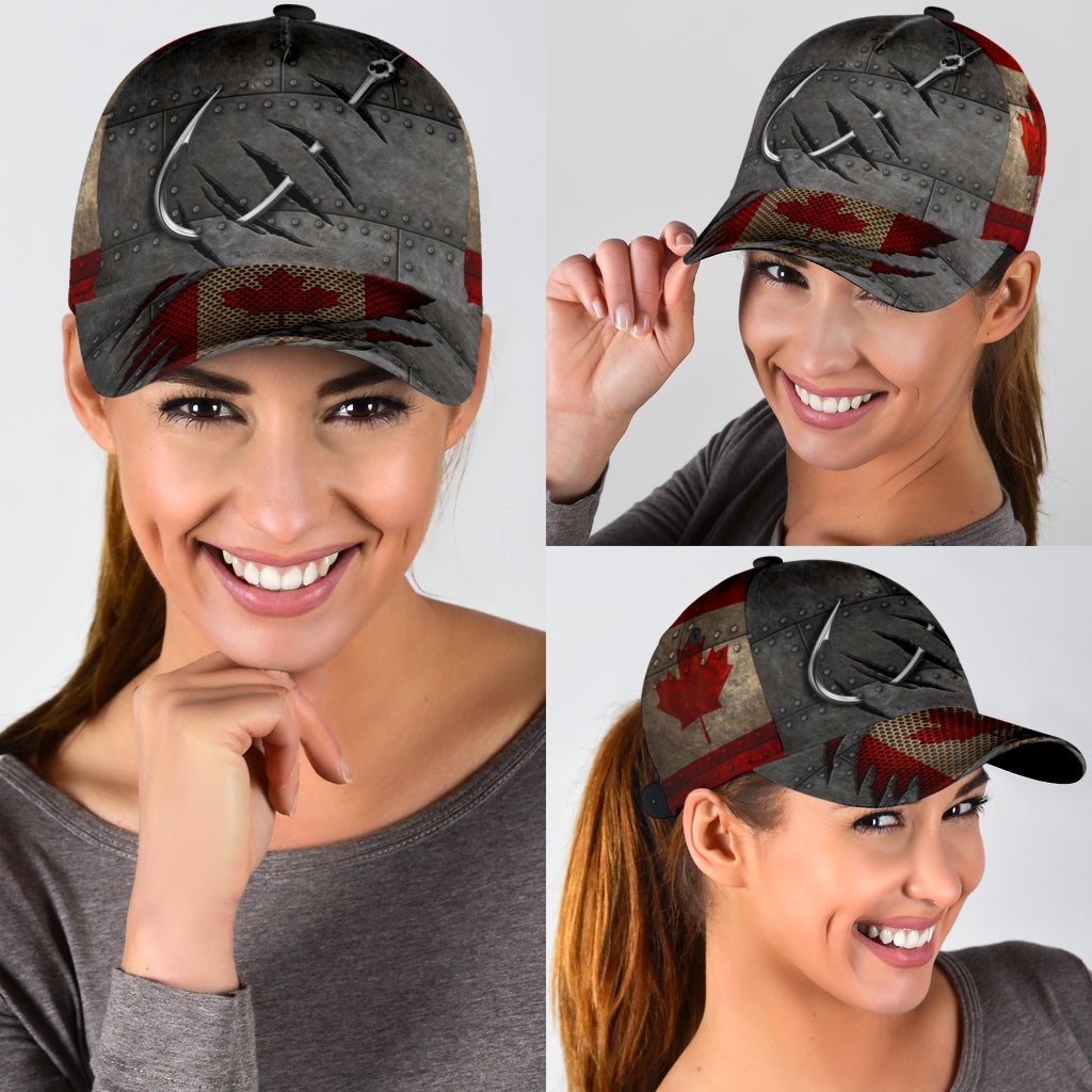 Fishing Canada Flag Outdoor Style – Classic Cap