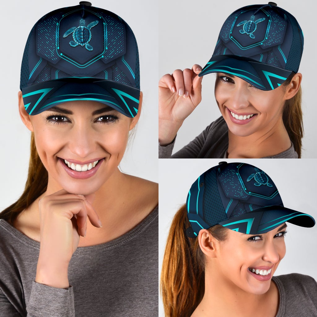 Turtle Blue Pattern Ocean Animal – Classic Cap