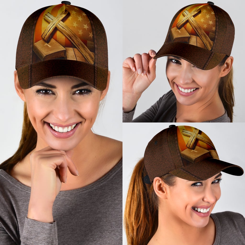 Faith Cross America Flag – Classic Cap