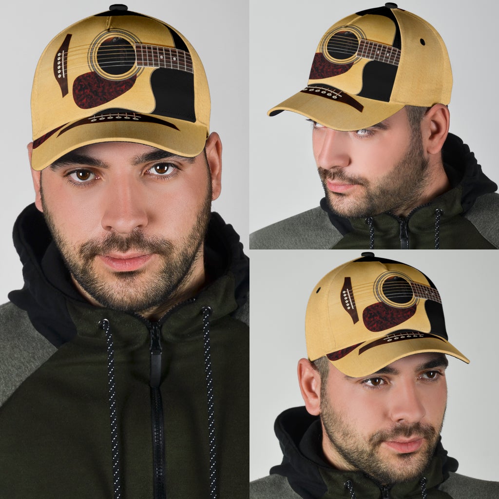 Wood Guitar Acoustic Music Style – Classic Cap
