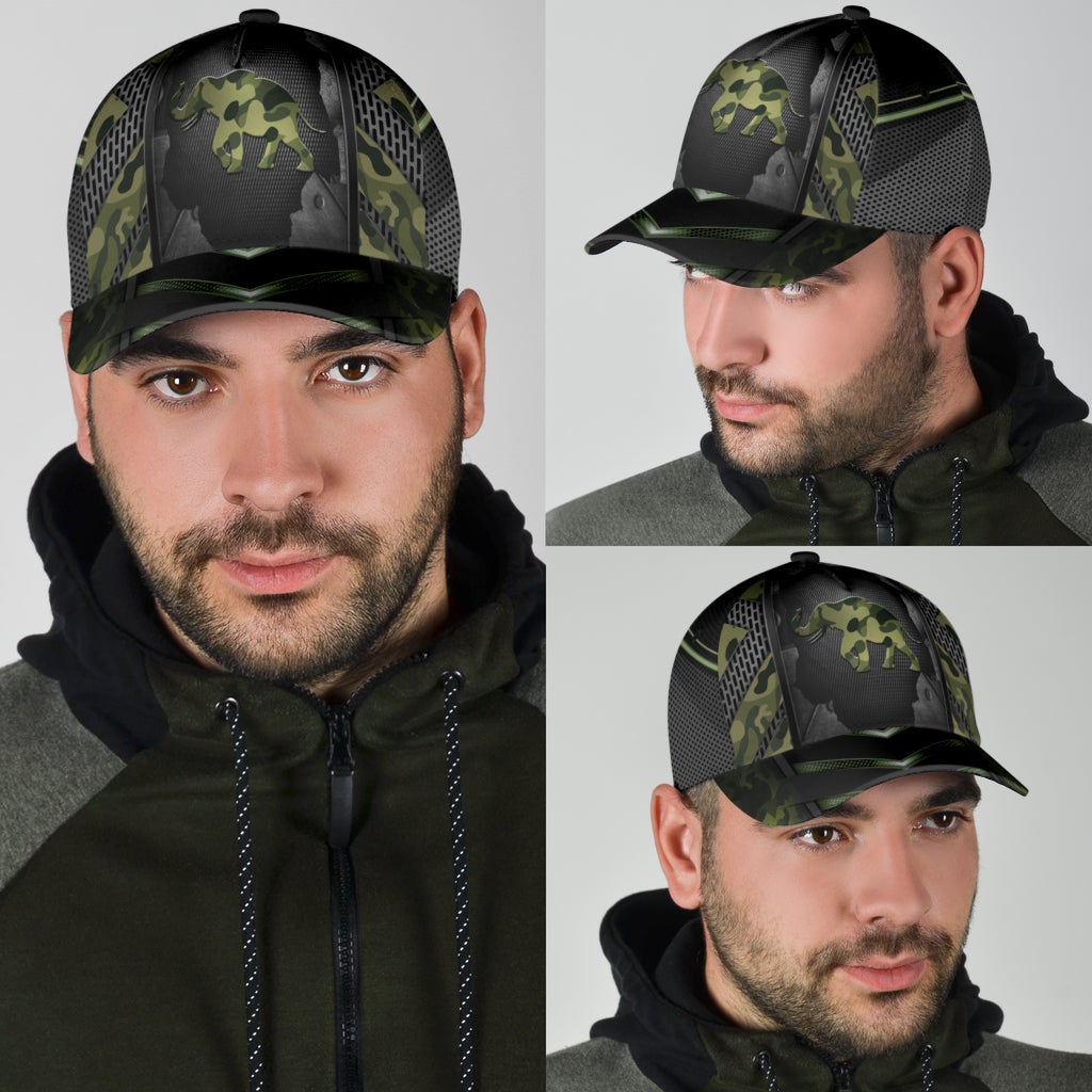 Elephant Camo Pattern Wildlife Style – Classic Cap