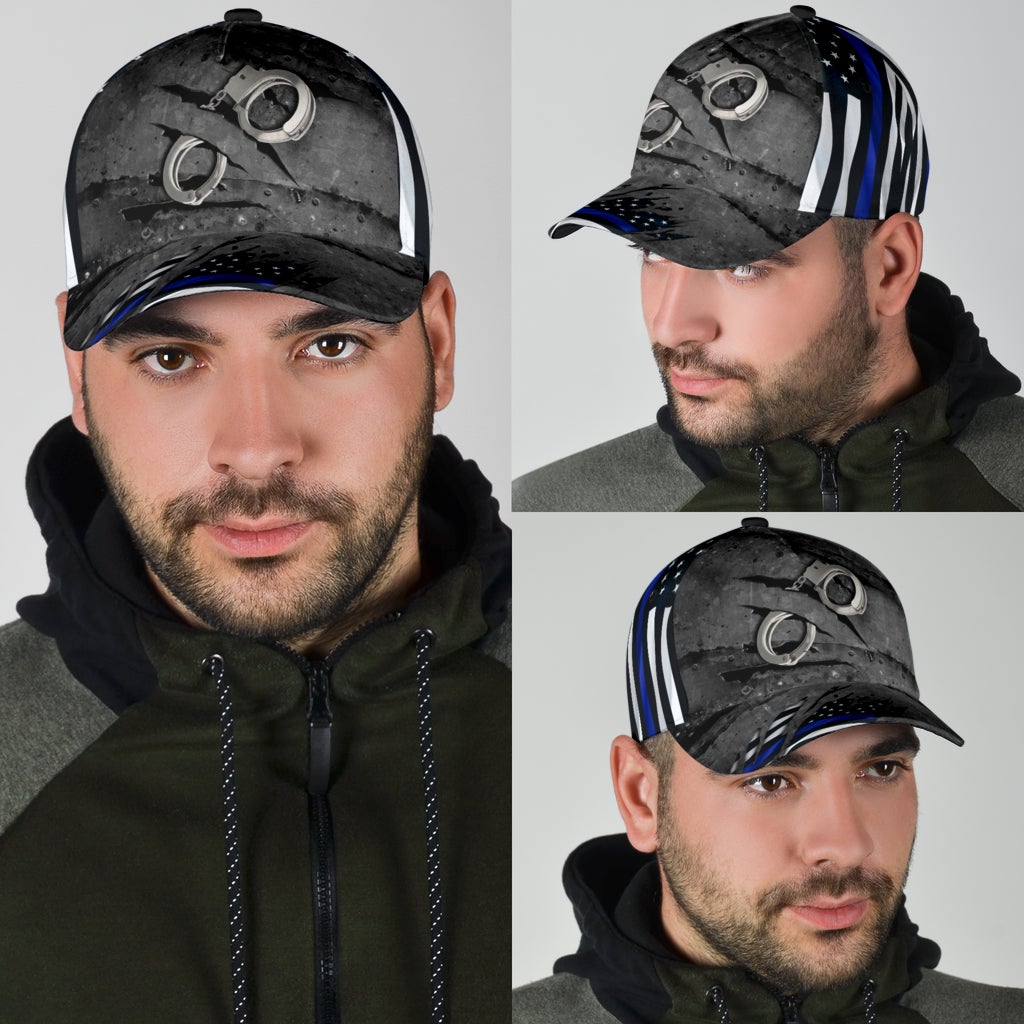 Back The Blue Crack US Flag Police – Classic Cap
