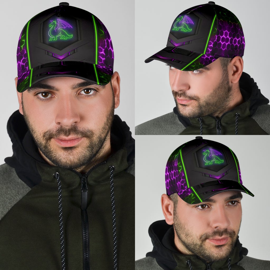 Dragon Neon Fantasy Glow Style – Classic Cap