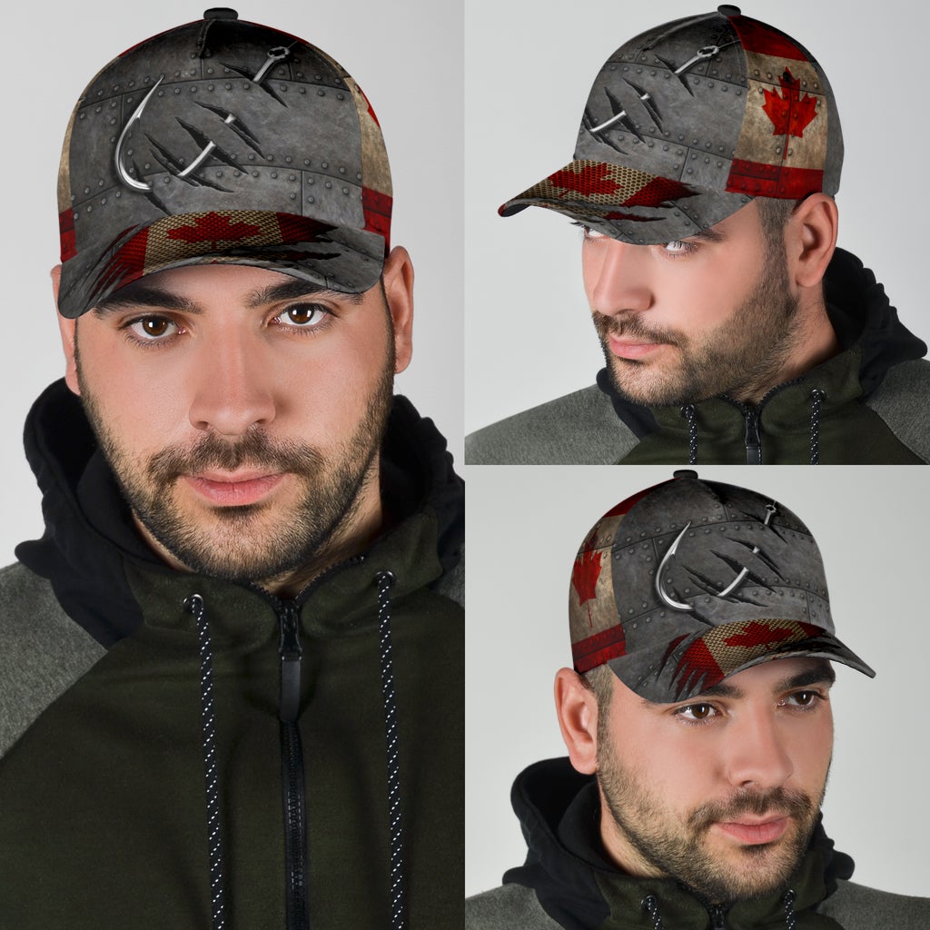 Fishing Canada Flag Outdoor Style – Classic Cap