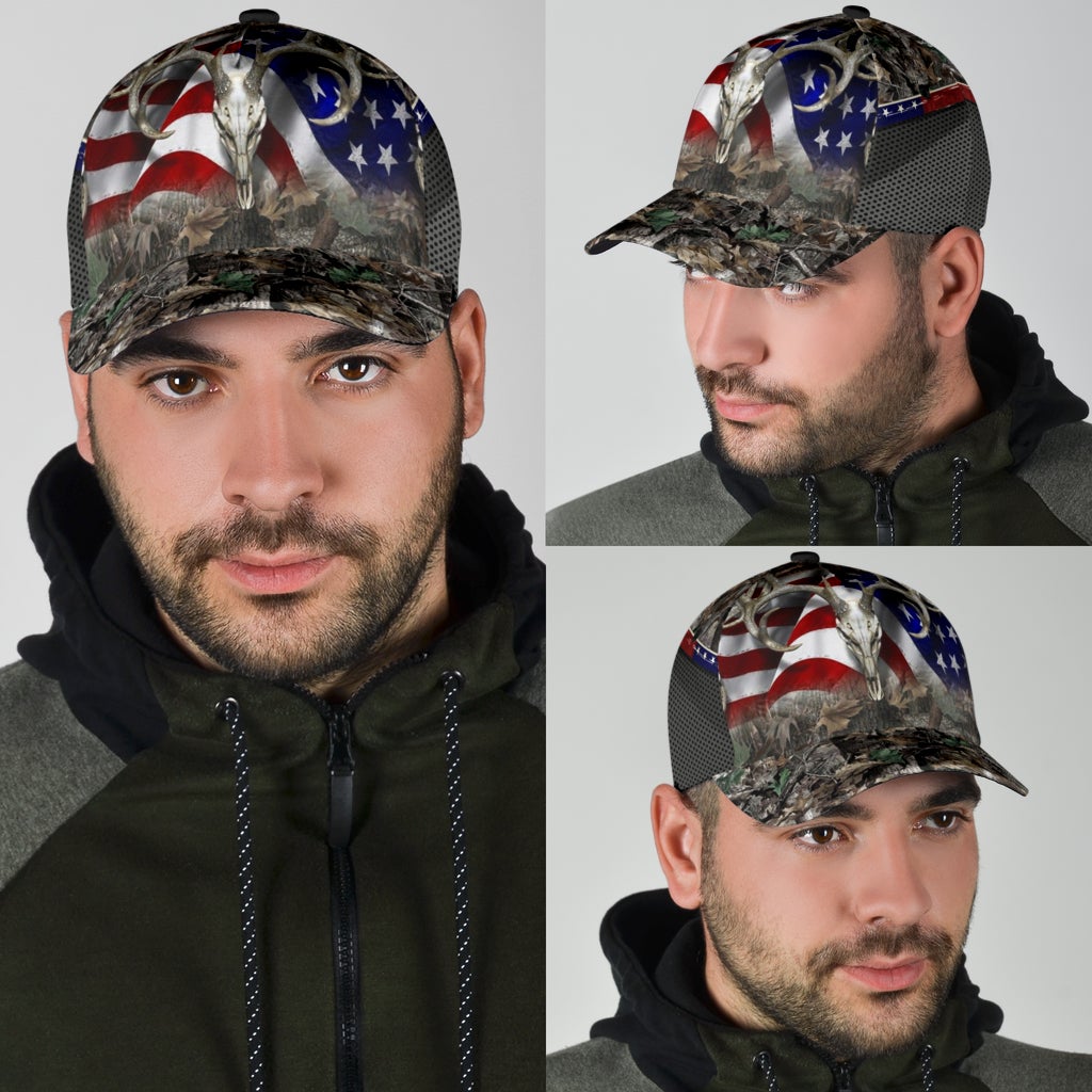 Deer Hunting American Flag – Classic Cap