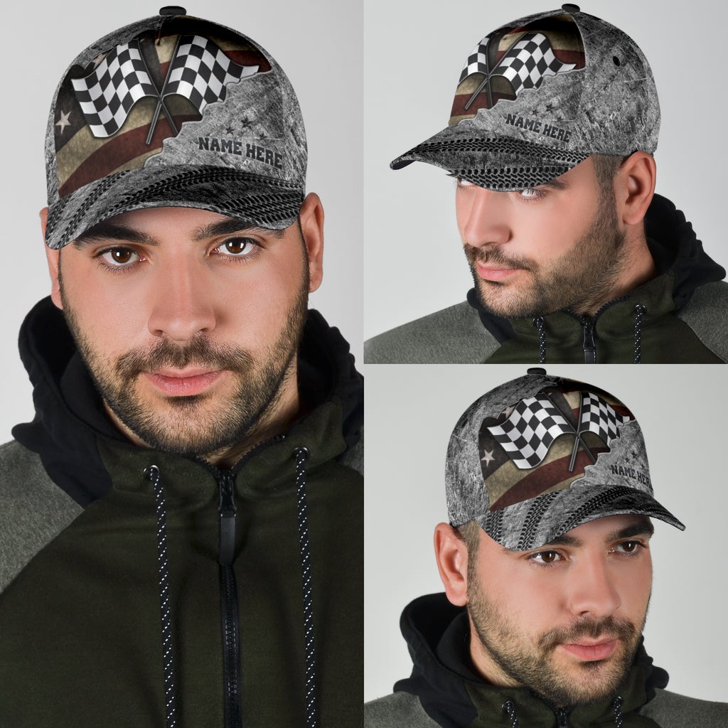 Custom Racing American Flag Vintage – Classic Cap