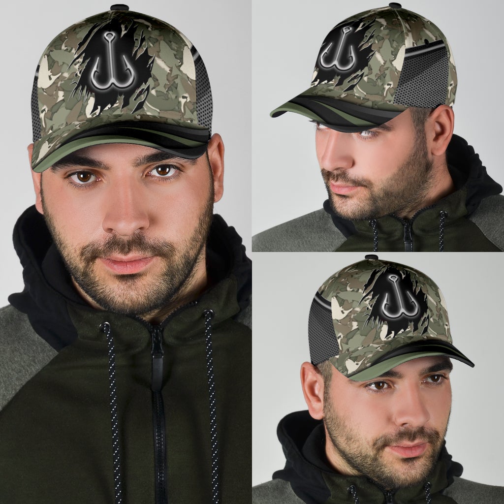 Fishing Camo Pattern Outdoor Style – Classic Cap