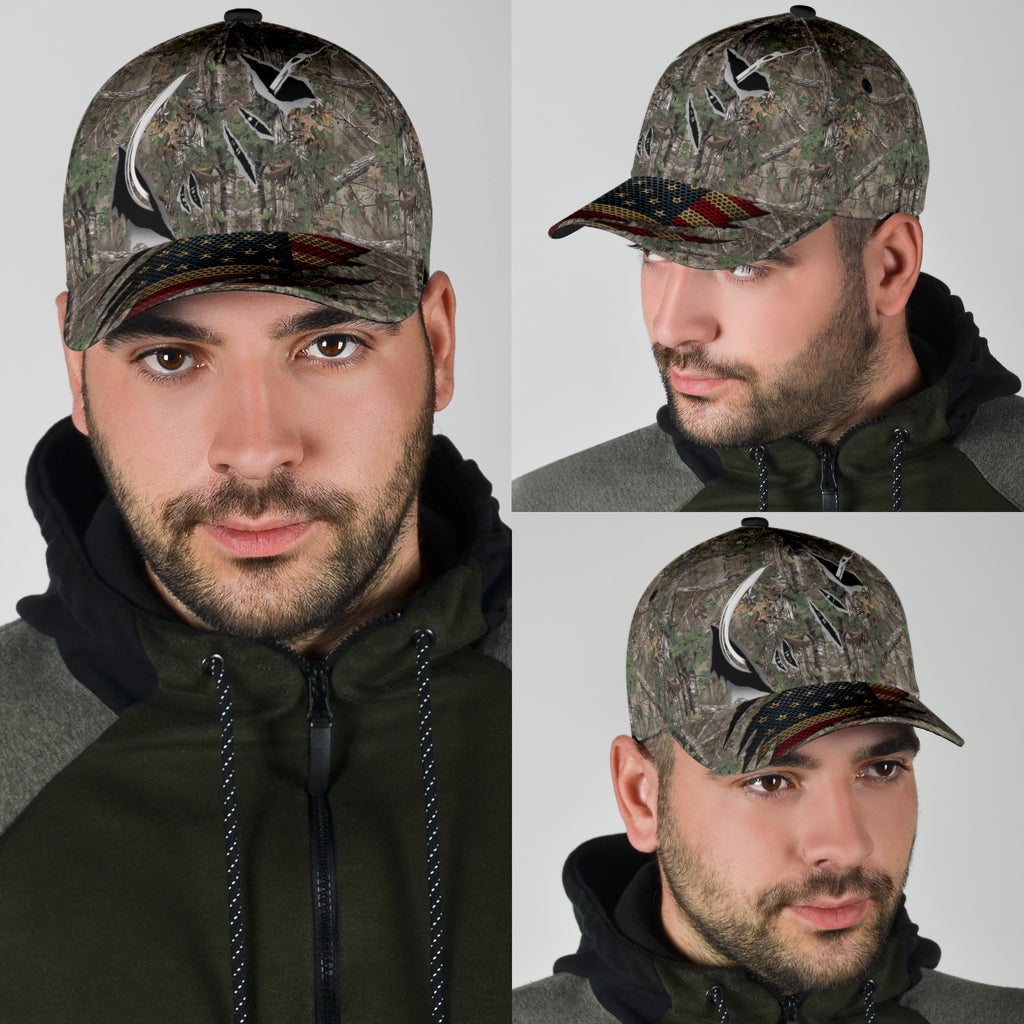 Fishing Pattern Ocean Outdoor Theme – Classic Cap