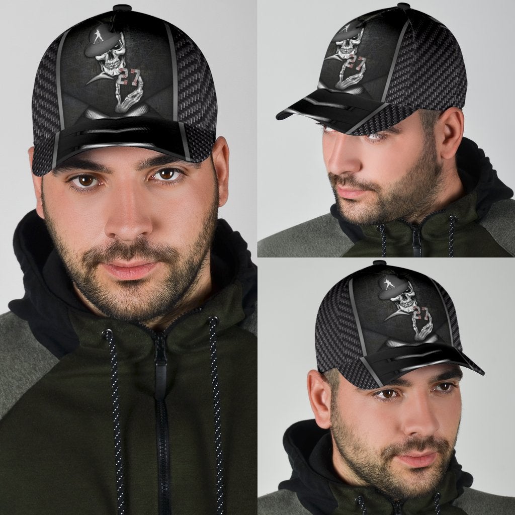 Custom Baseball Skull Personalized Name – Classic Cap