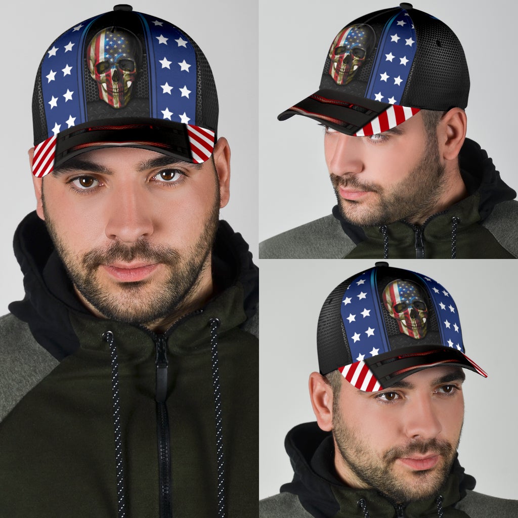American Skull Carbon Pattern – Classic Cap