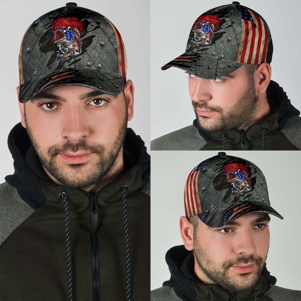Fishing Hooked On Freedom American – Classic Cap